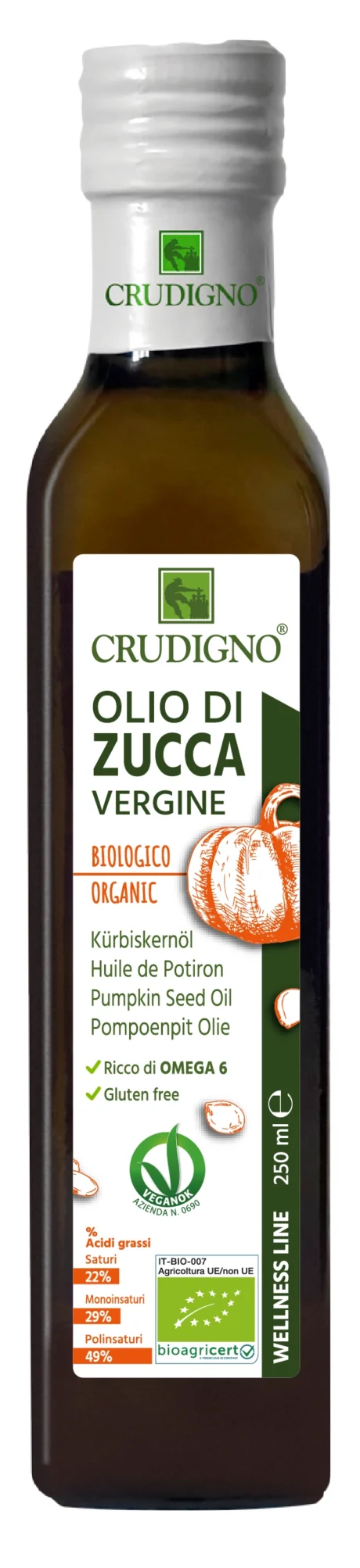 Crudigno გოგრის ზეთი 250მლ