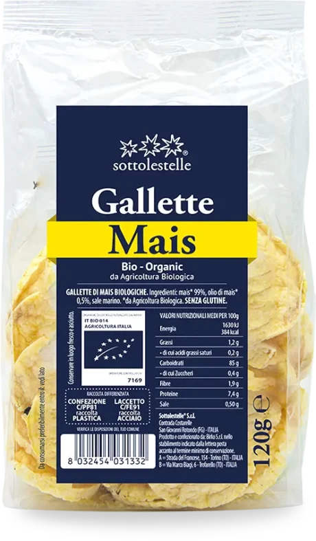 Sottolestelle სიმინდის კრეკერი მინი
