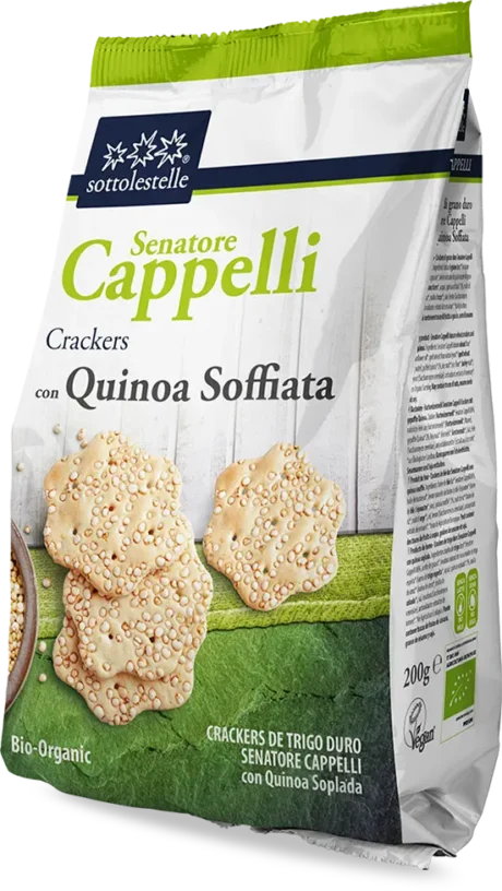 Sottolestelle მყარი ხორბლის კრეკერი აფუებული ქინოათი