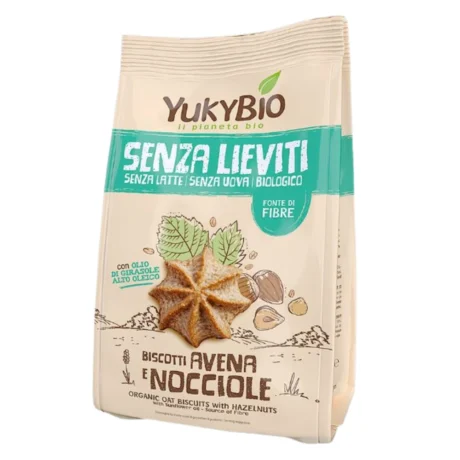 YUKYBIO შვრიის და თხილის ორცხობილა უსაფუარო