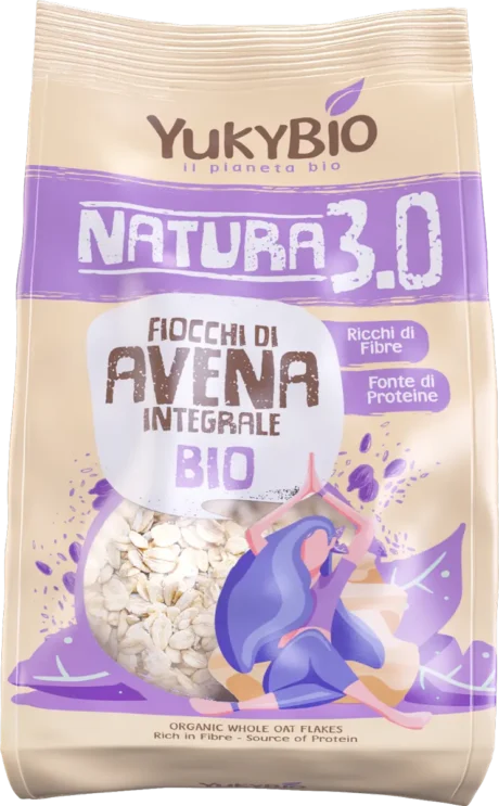 YUKYBIO შვრიის ფანტელი მთლიანმარცვლოვანი