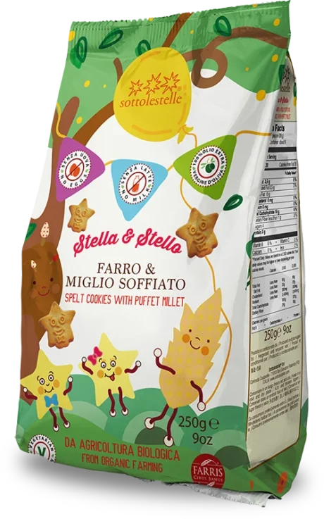 Stella&Stello ორცხობილა აფუებული ფეტვით