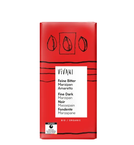 Vivani შავი შოკოლადი მარციპანი და ამარეტო